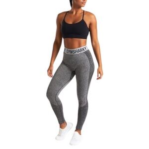 Gymshark Women’s Athletic Leggings Size S Gray Stretch Moisture Wicking